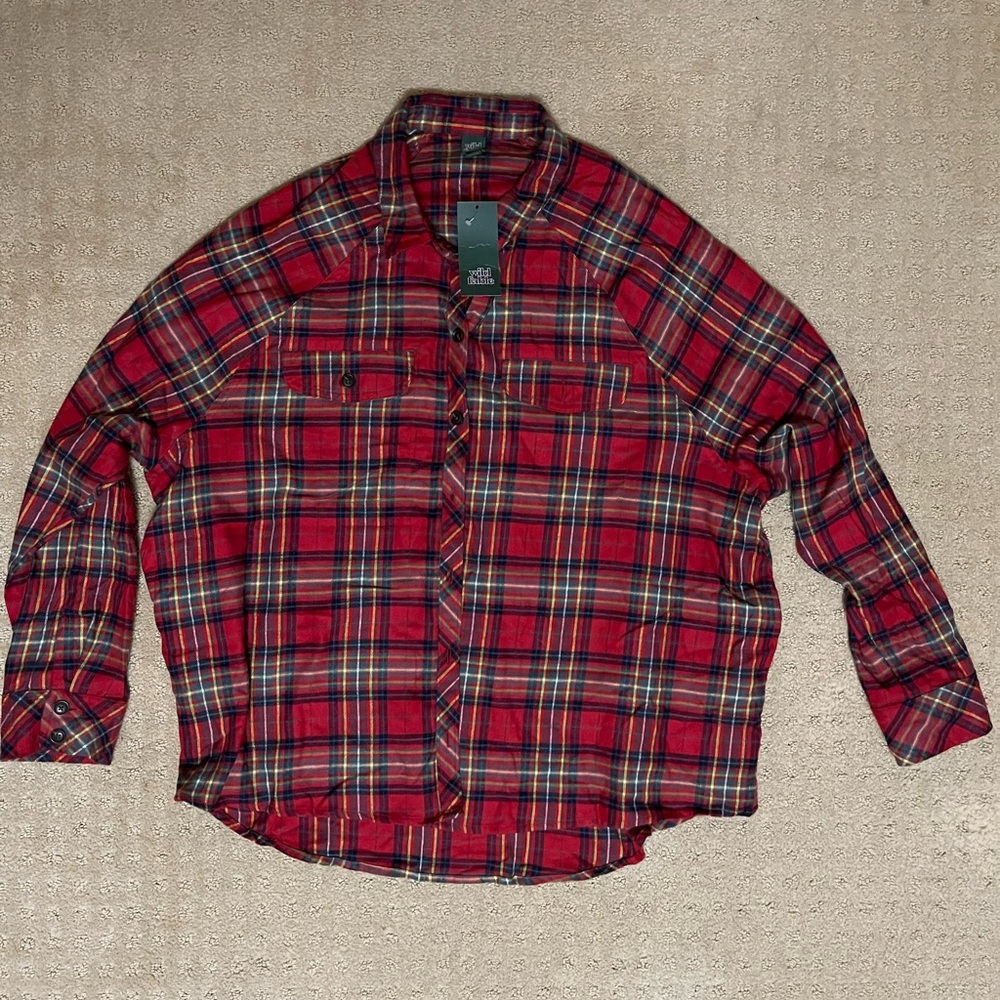 Wild Fable Red Plaid Button Down Shirt